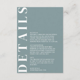 Tarjeta de gabinete de detalles de Boda Sky matuti