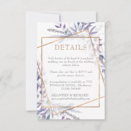 TARJETA de gabinete de detalles de color púrpura d