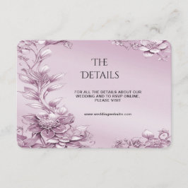 Tarjeta de gabinete de detalles de follaje floral 