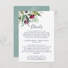 Tarjeta de gabinete de detalles de la brisa tropic