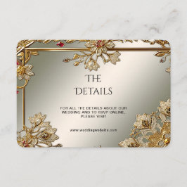 Tarjeta de gabinete de detalles de marco floral Go