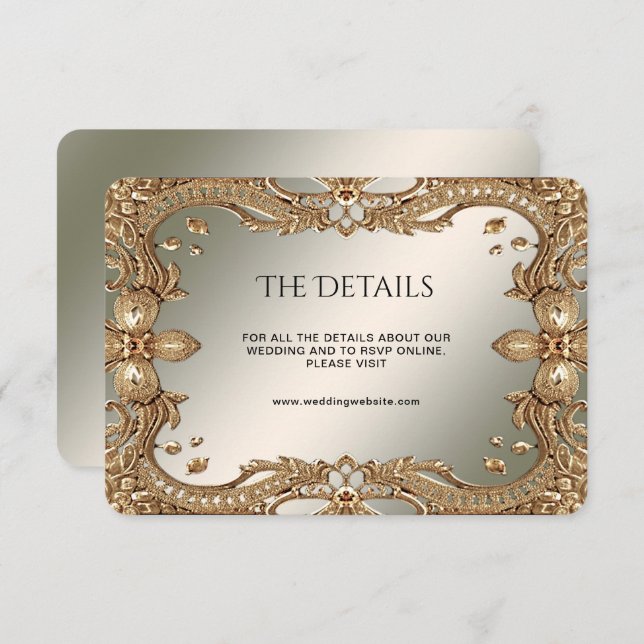 Tarjeta de gabinete de detalles de marco para orde (Anverso / Reverso)