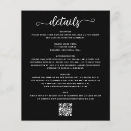 Tarjeta de gabinete de detalles del boda