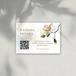 Tarjeta de gabinete de detalles del Boda de Magnol