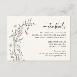 Tarjeta de gabinete de detalles del Boda Pastel