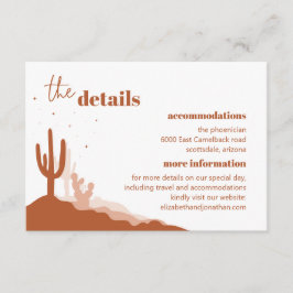 Tarjeta de gabinete de detalles del desierto