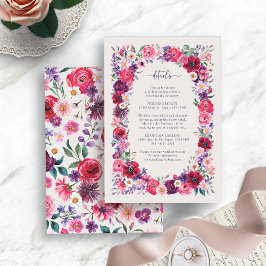 Tarjeta de gabinete de detalles florales en negrit