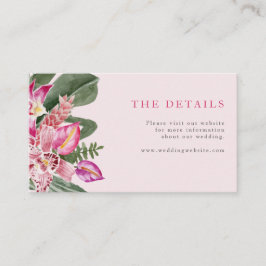 Tarjeta de gabinete de detalles tropicales