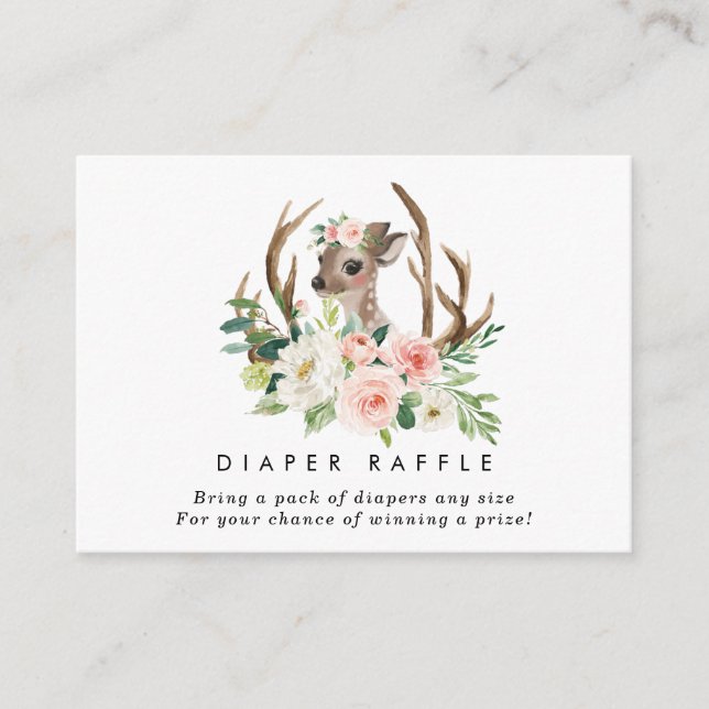 tarjeta de gabinete de Diaper Raffle de decoración (Anverso)