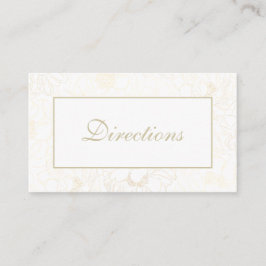 Tarjeta de gabinete de dirección de Boda floral do