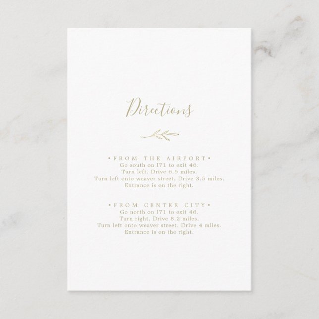 Tarjeta de gabinete de dirección de oro de hoja mí (Anverso)