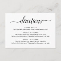 Tarjeta de gabinete de direcciones - simple