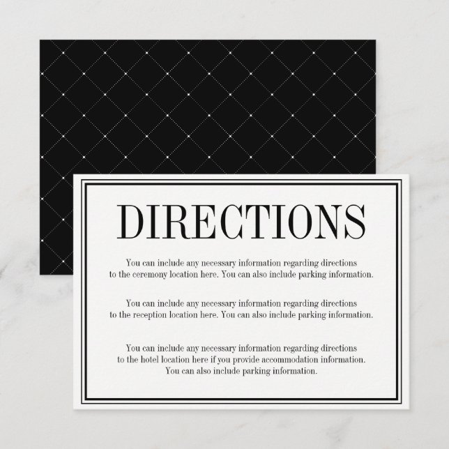 Tarjeta de gabinete de direcciones simple y elegan (Anverso / Reverso)
