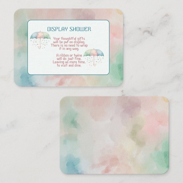 Tarjeta de gabinete de ducha para Chicas y niños g (Anverso / Reverso)