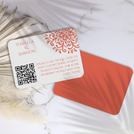 Tarjeta de gabinete de flor rojo Naranja caprichos