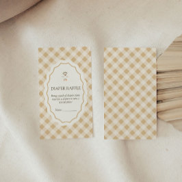 Tarjeta de gabinete de Gingham Goose Diaper Raffle