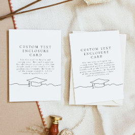 Tarjeta de gabinete de graduación de arte de línea