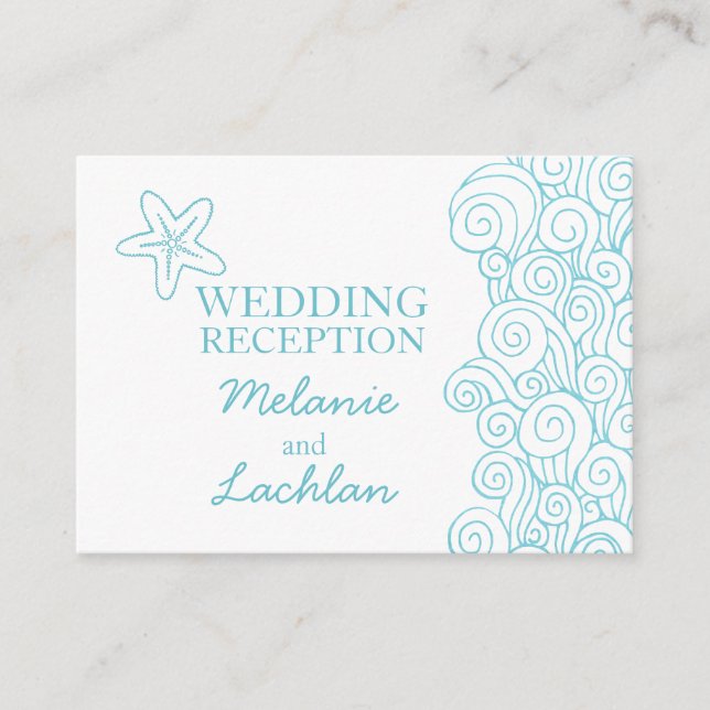 Tarjeta de gabinete de información sobre bodas azu (Anverso)