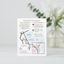 Tarjeta de gabinete de mapas de boda - Diseño pers