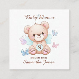 Tarjeta de gabinete de mensajes de Baby Shower Boo