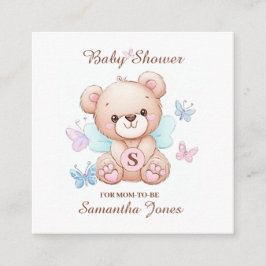 Tarjeta de gabinete de mensajes de Baby Shower Boo