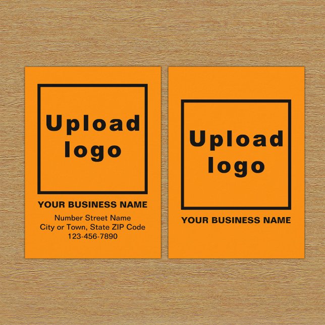 Tarjeta de gabinete de Naranja de negocios (Build brand name awareness. Your business brand on orange color enclosure card.)