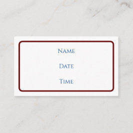 tarjeta de gabinete de pruebas