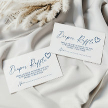 Tarjeta de gabinete de Raffle Blue Diaper moderna