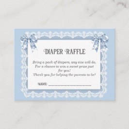 Tarjeta de gabinete de Raffle de Diaper francés de