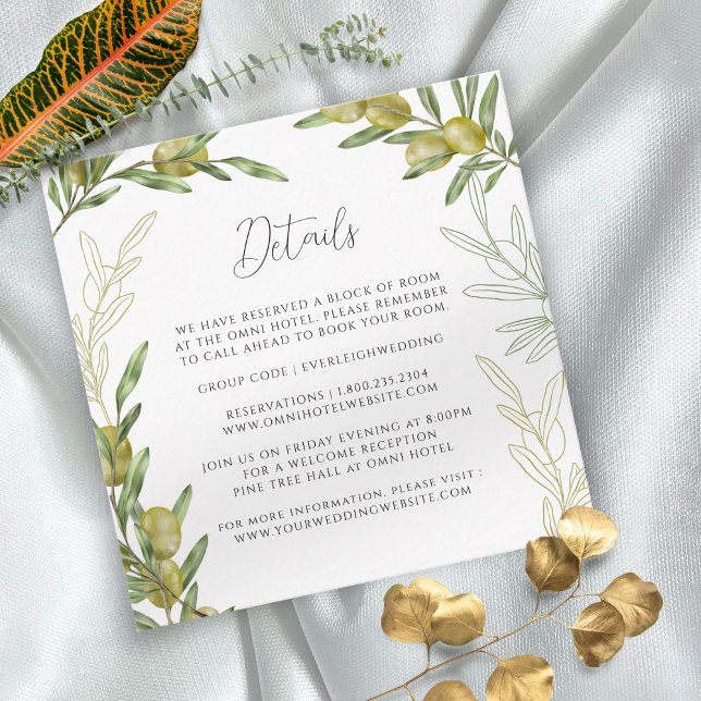 Tarjeta de gabinete de rama de olivo verde moderna (Subido por el creador)