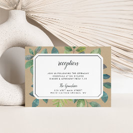 Tarjeta de gabinete de recepción Botanica Kraft