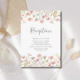 Tarjeta de gabinete de recepción de boda de flores