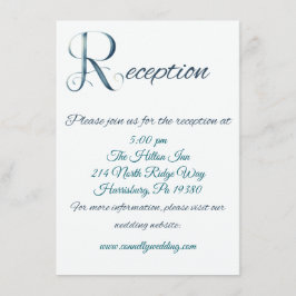 Tarjeta de gabinete de recepción de boda R grande 