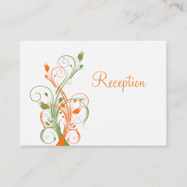 Tarjeta de gabinete de recepción de color blanco y (Anverso)