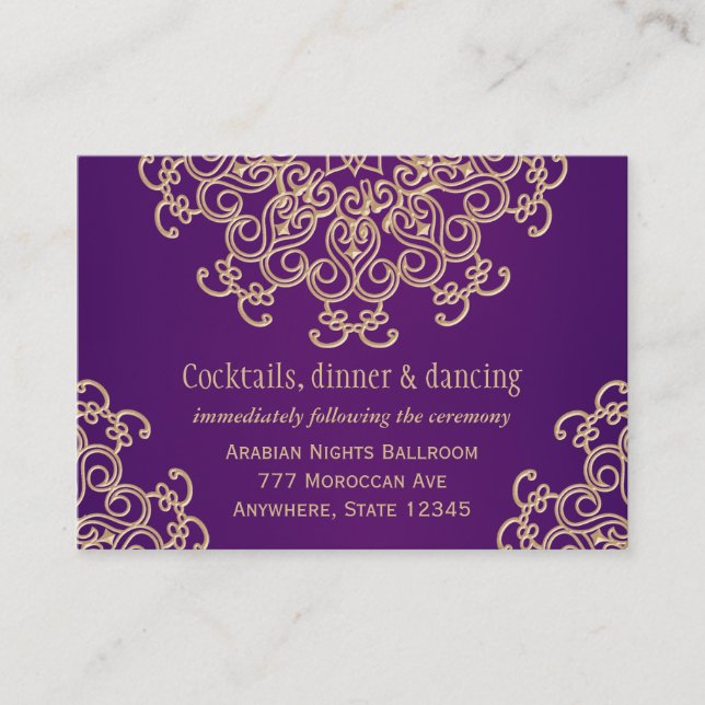 Tarjeta de gabinete de recepción de estilo indio P (Anverso)