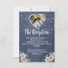 Tarjeta de gabinete de recepción de matrimonio con