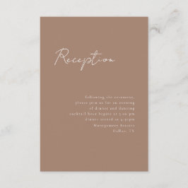 Tarjeta de gabinete de recepción de script mínima