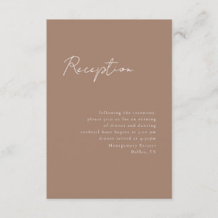 Tarjeta de gabinete de recepción de script mínima