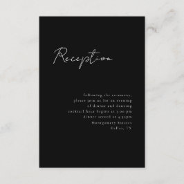 Tarjeta de gabinete de recepción de script mínima