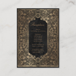 tarjeta de gabinete de recepción decorativa de oro