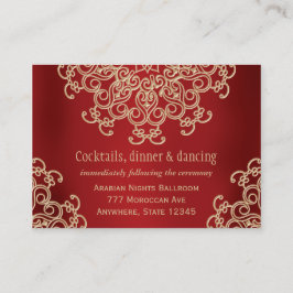 Tarjeta de gabinete de recepción inspirada en Red 