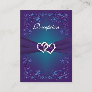Tarjeta de gabinete de recepción Purple Verde azul