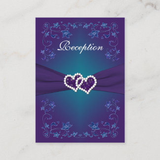 Tarjeta de gabinete de recepción Purple Verde azul