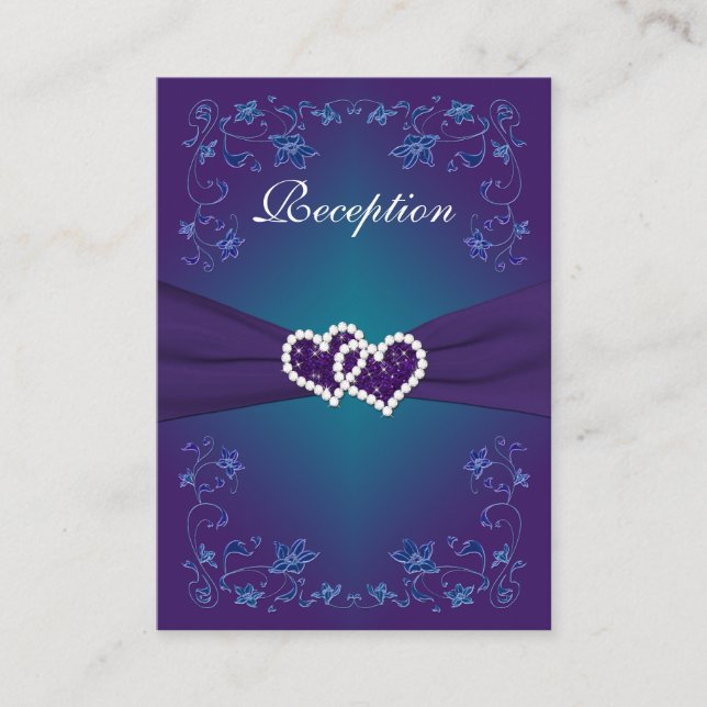 Tarjeta de gabinete de recepción Purple Verde azul (Anverso)
