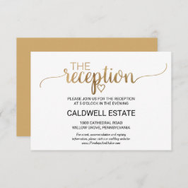 Tarjeta de gabinete de recepción simple de caligra