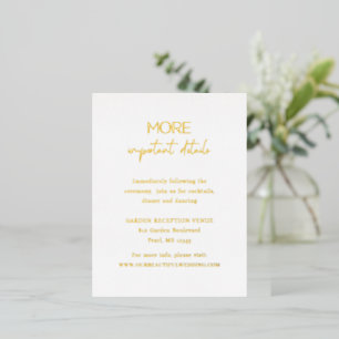 Tarjeta de gabinete de Relieve metalizado Boda mod