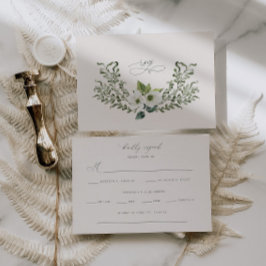 Tarjeta de gabinete de respuesta RSVP para bodas d