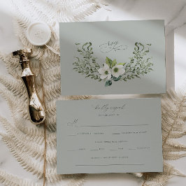 Tarjeta de gabinete de respuesta RSVP para bodas d