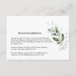 Tarjeta de gabinete de sucursal Eucalyptus