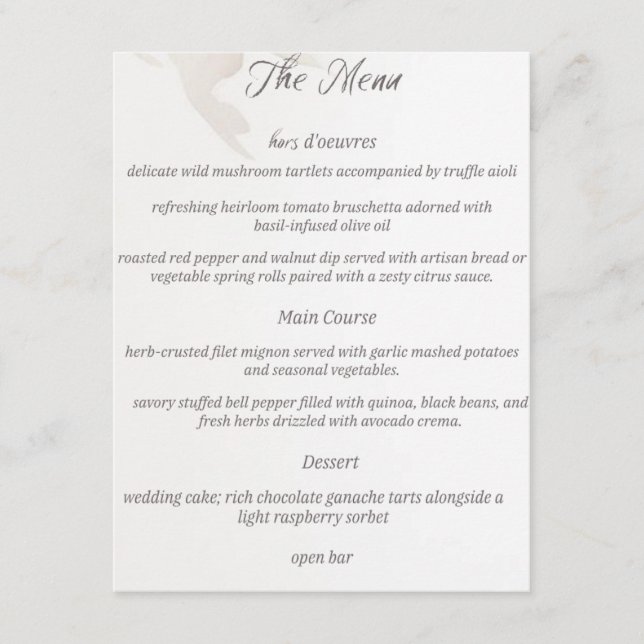 Tarjeta de gabinete del boda (Anverso)